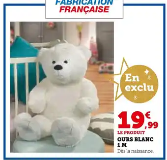 Super U Ours blanc 1 m offre