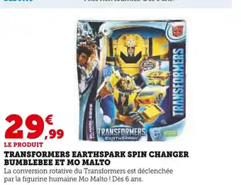 Transformers transformers earthspark spin changer bumblebee et mo malto