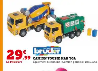 Super U Bruder camion toupie man tga offre