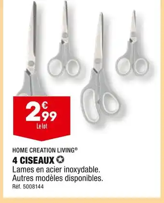 ALDI Home creation living 4 ciseaux offre