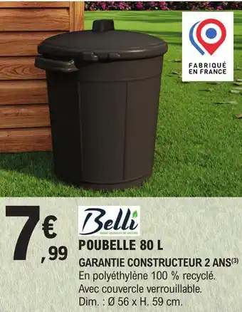 E.Leclerc Belli poubelle 80 l offre