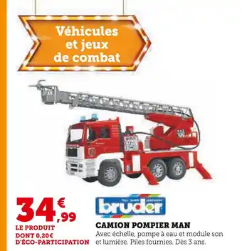 Super U Bruder camion pompier man offre