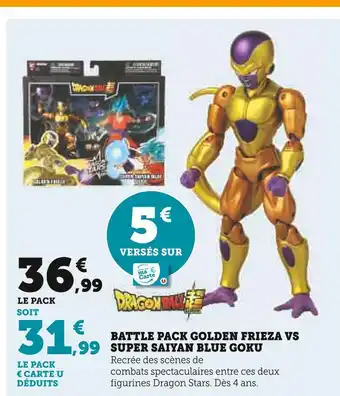 Bandai battle pack golden frieza vs super saiyan blue goku