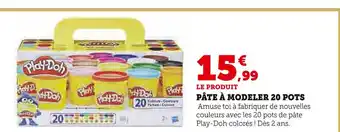 Super U Play-doh pâte à modeler 20 pots offre