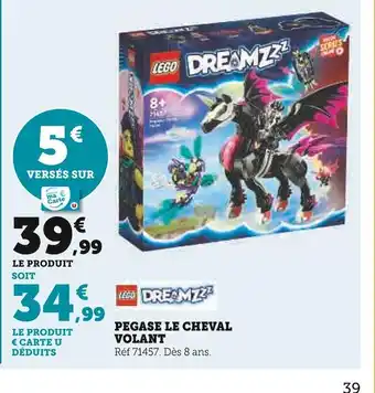 Hyper U Lego pegase le cheval volant offre
