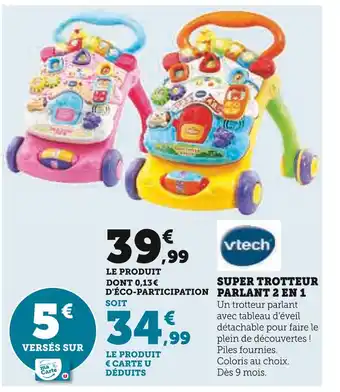 Vtech super trotteur parlant 2 en 1