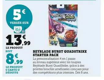 Hyper U Beyblade / hasbro beyblade burst quadstrike starter pack offre