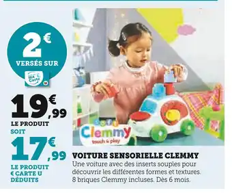 Hyper U Clemmy voiture sensorielle offre