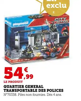 Playmobil quartier general transportable des polices