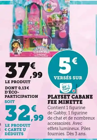 Hyper U Spin master playset cabane fee minette offre