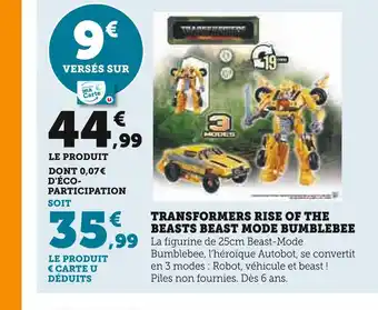 Transformers rise of the beasts beast mode bumblebee