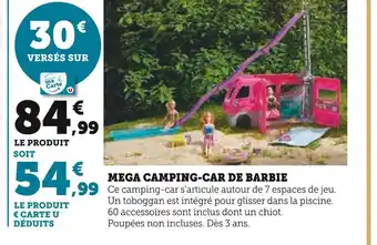 Hyper U Barbie mega camping-car de barbie offre