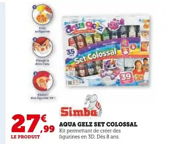 Hyper U Simba aqua gelz set colossal offre