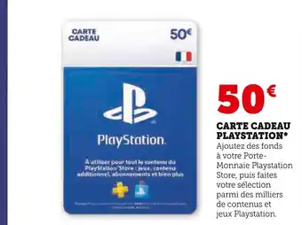Hyper U Carte cadeau playstation offre