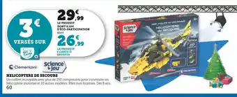 Hyper U Clementoni helicoptere de secours offre