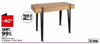 BUT Bureau 1 tiroir Dark offre