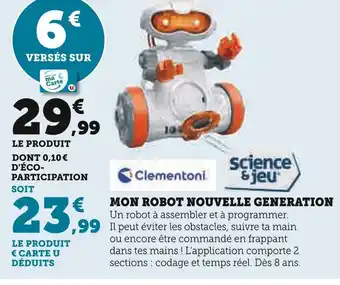 Clementoni mon robot nouvelle generation