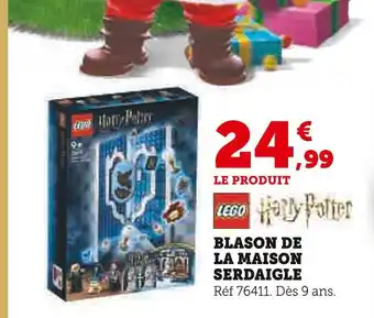 Hyper U Lego blason de la maison serdaigle offre