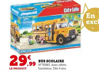 Hyper U Playmobil bus scolaire offre