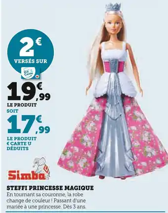 Hyper U Simba steffi princesse magique offre