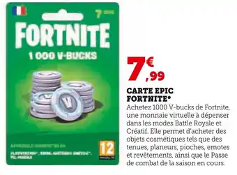 Hyper U Carte epic fortnite offre