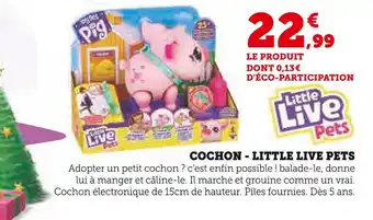 Hyper U Little live pets cochon offre