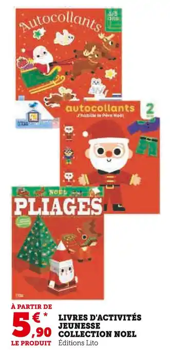 Hyper U Éditions lito livres d'activités jeunesse collection noel offre