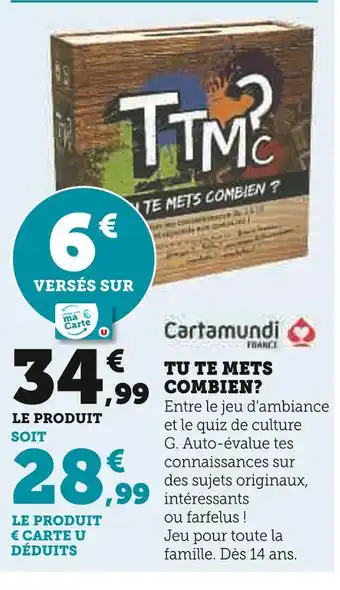 Cartamundi tu te mets combien?