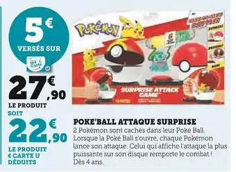 Hyper U Pokémon poke'ball attaque surprise offre