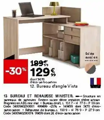 BUT Bureau d'angle Vista offre