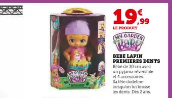 Hyper U My garden baby bebe lapin premieres dents offre