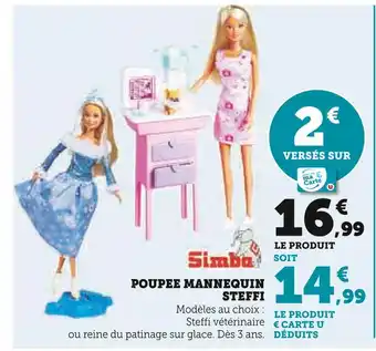 Hyper U Simba poupee mannequin steffi offre