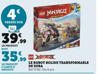 Hyper U Lego le robot bolide transformable de zora offre