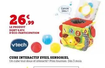 Hyper U Vtech cube interactif eveil sensoriel offre