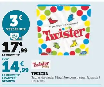 Hyper U Hasbro twister offre