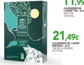 naturéO Thé de la pagode calendrier de l'avent kintsugi offre