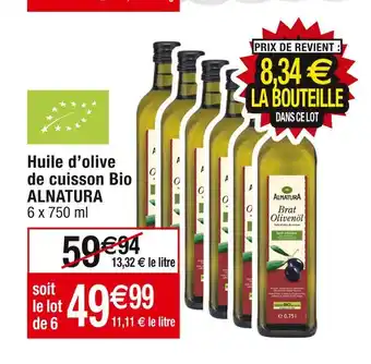 Cora x Carrefour Alnatura huile d’olive de cuisson bio offre