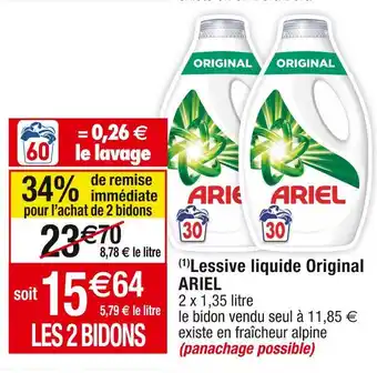 Cora x Carrefour Ariel (1)lessive liquide original offre