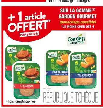 Garden gourmet + 1 article offert pour 3 achetés sur la gamme garden gourmet