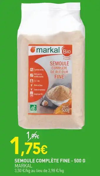 naturéO Markal semoule complète fine offre