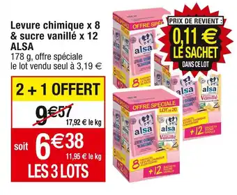 Cora x Carrefour Alsa levure chimique x 8 & sucre vanillé x 12 offre