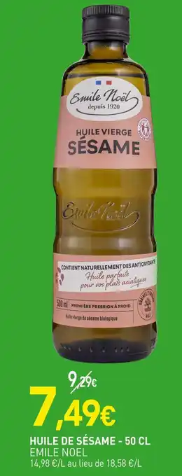 naturéO Emile noel huile de sésame offre
