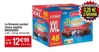 Brossard le brownie pocket choco pépites