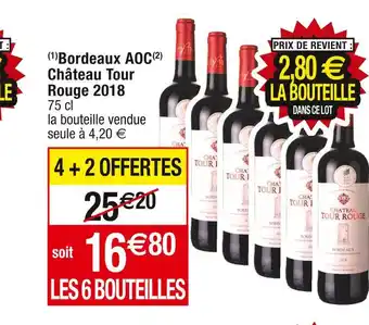 Cora x Carrefour Château tour rouge bordeaux aoc 2018 offre