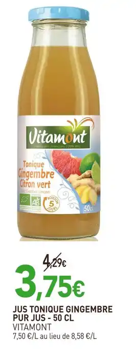 naturéO Vitamont jus tonique gingembre pur jus offre