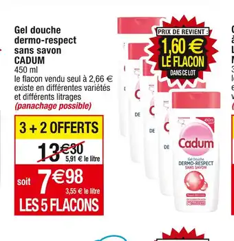 Cora x Carrefour Cadum gel douche dermo-respect sans savon offre