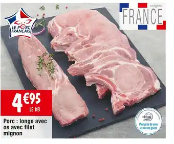 Cora x Carrefour Porc : longe avec os avec filet mignon offre