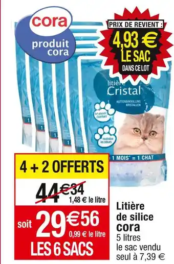 Cora x Carrefour Cora litière de silice offre