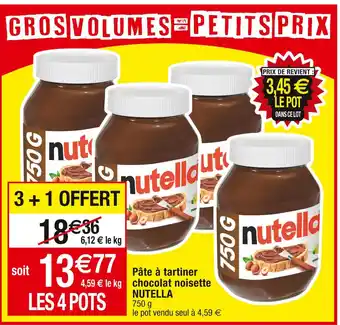 Cora x Carrefour Nutella pâte à tartiner chocolat noisette offre