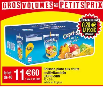 Cora x Carrefour Capri-sun boisson plate aux fruits multivitaminée offre